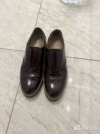 Лоферы цвет бургундия