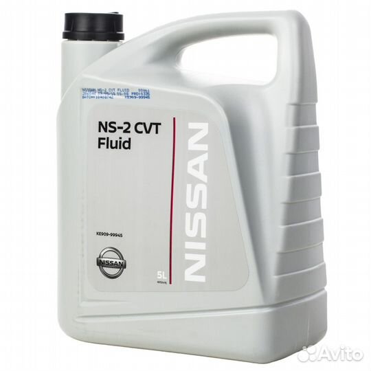 Трансмиссионное масло nissan CVT Fluid NS-2 5л