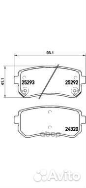 Колодки тормозные RR KIA RIO 05-11/ceed 06/CER