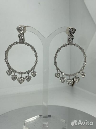 Золотые серьги graff 23.75 гр., Брилл. 4.65 ct