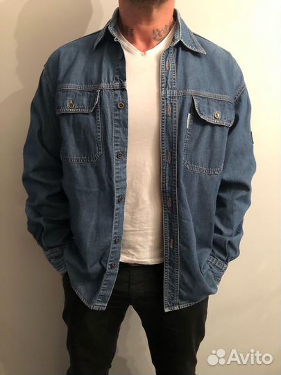 Джинсовая рубашка мужская hugo boss оригинал