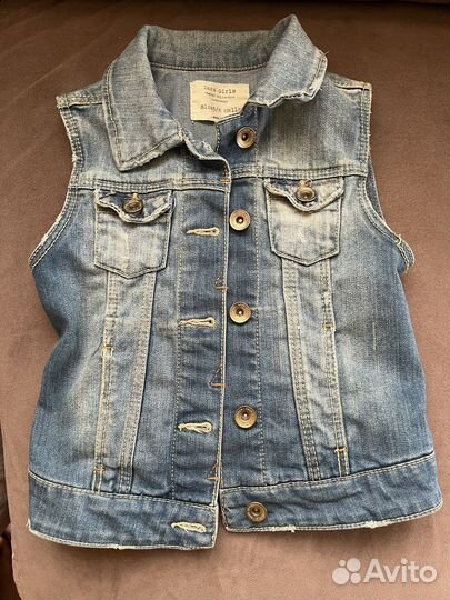 Джинсовая жилетка для девочки