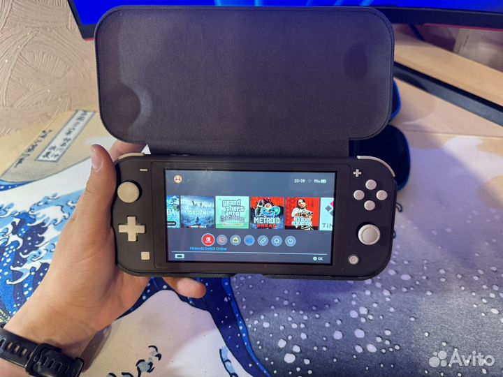 Nintendo switch lite прошитая чип 160GB + чехлы