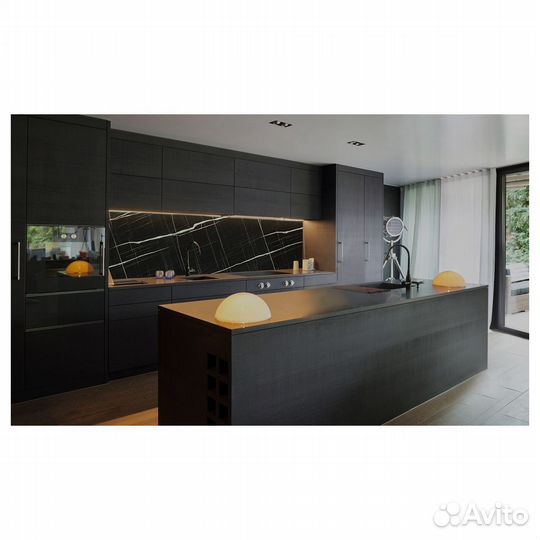 Столешница № 295 Чёрный Тунис (глянец)