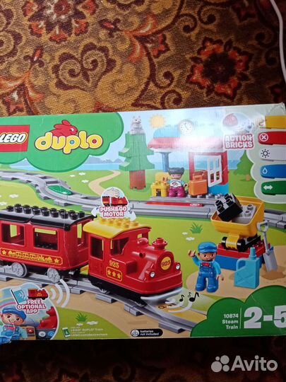 Lego duplo поезд на паровой тяге 10874
