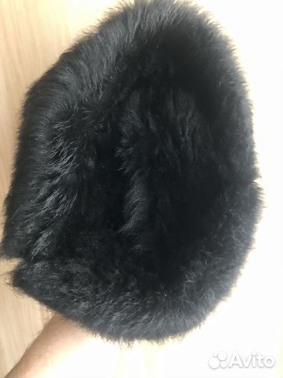 Шапка- ушанка из натуральной кожи и меха