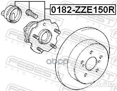 Ступица задняя 0182ZZE150R Febest