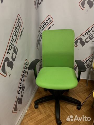 Кресло офисное Leo B chrome Ткань сетка салатовая