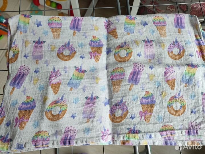 Пеленки детские муслин и фланель