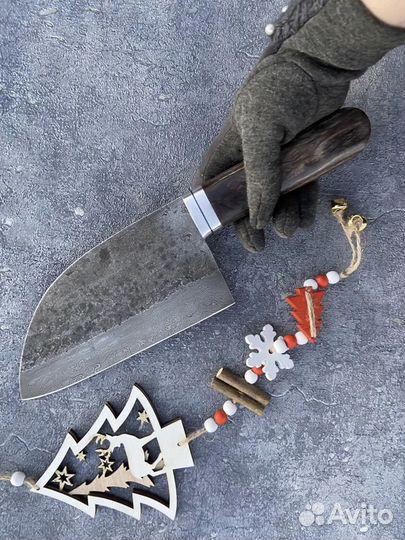 Сербский шеф нож из дамасской стали