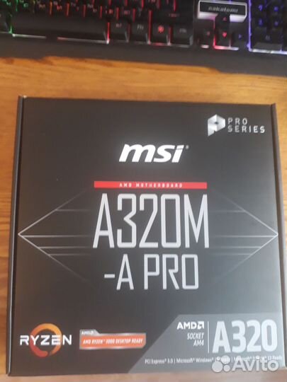 Новая материнская плата AM 4 MSI