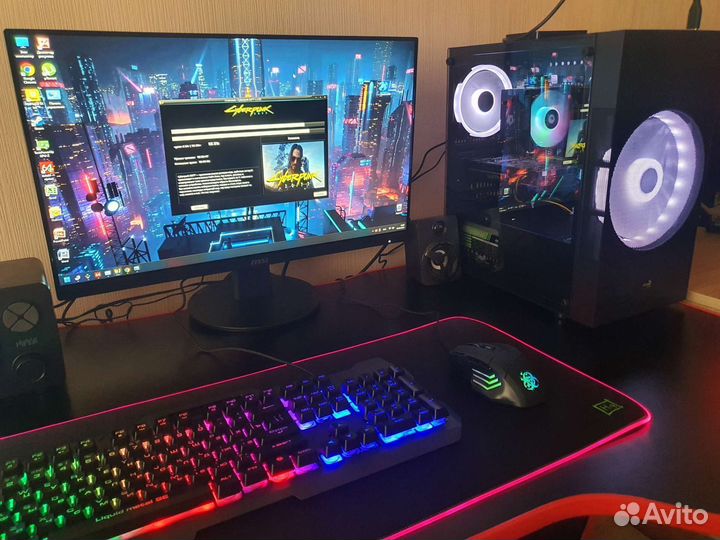 Компьютер для Cyberpunk 2077, полный комплект+стол