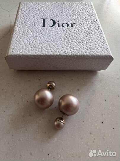 Серьги шарики dior