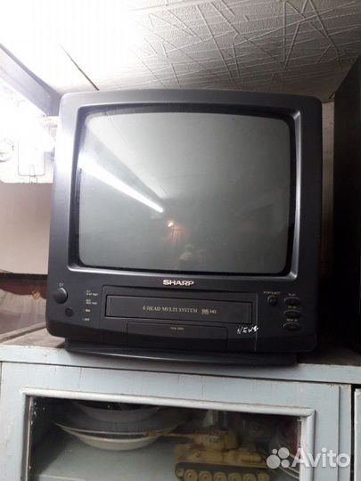 Видеодвойка телевизор мини с видео касетой