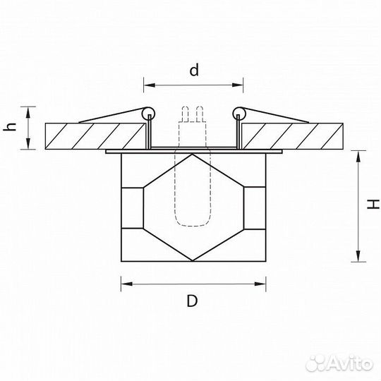 Встраиваемый светильник Lightstar Romb 004060