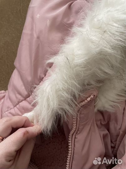 Зимняя куртка пуховик и шапка на девочку