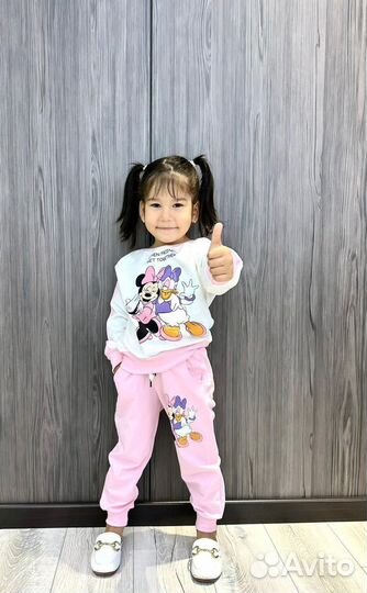 Спортивный детский костюм двойка для девочек