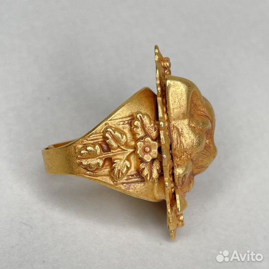 Винтажное кольцо с кошкой Askew London, 1990-2000 гг Англия No.8966