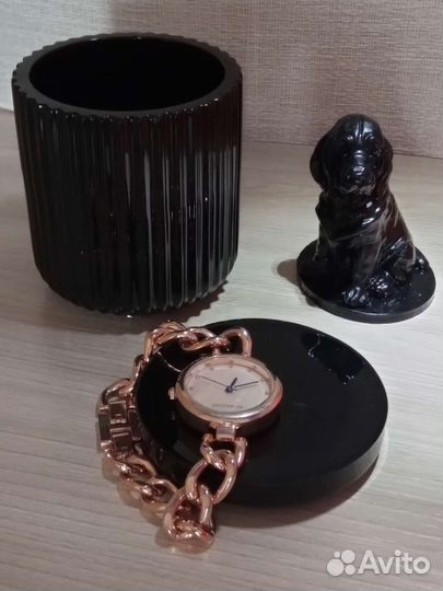 Шкатулка ёмкость под мелочи баночка черная