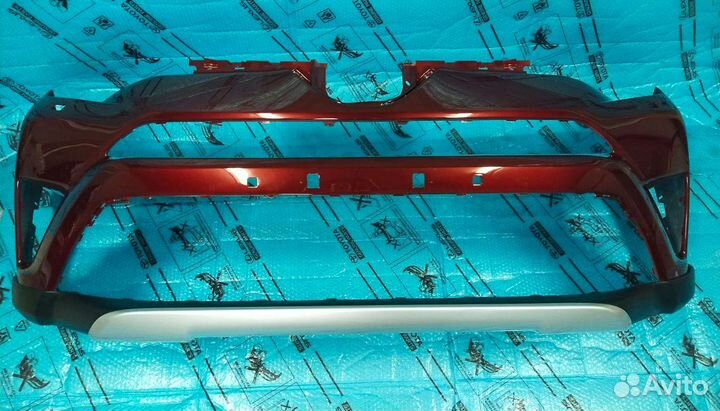 Бампер передний рав 4 40 бордовый +юбка +спойлер