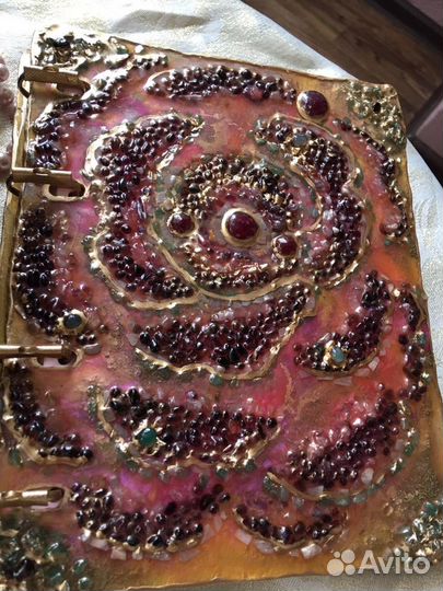 Блокнот ручной работы с натуральными камнями из эп