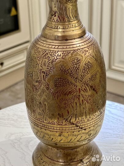Антикварная большая ваза, бронза, латунь
