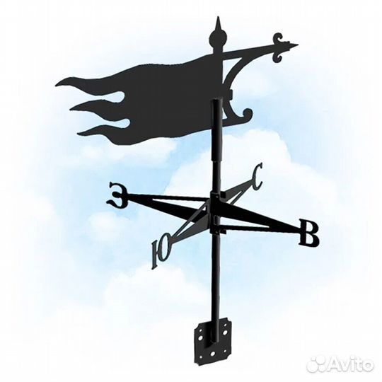 Флюгер металлический на крышу