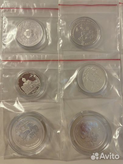 Серебряные монеты и медали