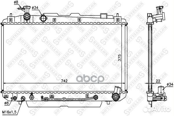 Радиатор 1025185SX 1025185SX Stellox