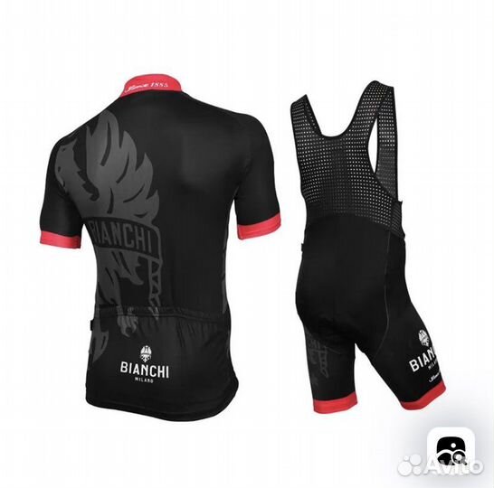 Велокостюм с подтяжками и со вкладышем памперсом