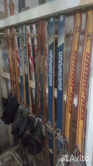 Лыжи деревянные