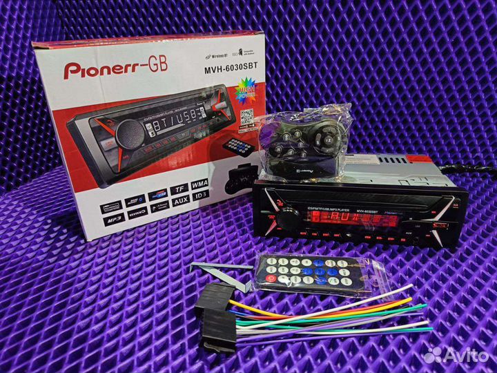 Магнитола 1дин, блютуз, аукс,юсб,2 rca