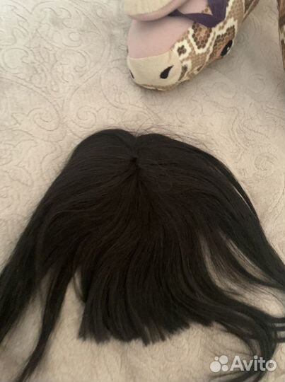 Накладная челка из натуральных волос