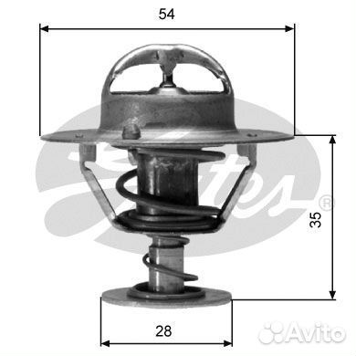 Термостат gates th04282g1 для а/м nissan qashqai+2, nissan teana, nissan x-trail, opel antara