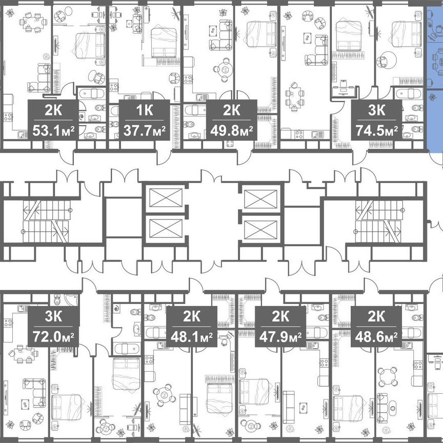 3-к. апартаменты, 90,2 м², 11/21 эт.