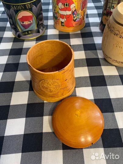 Банки для чая, туесок СССР