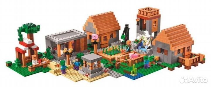Конструктор Майнкрафт Большая деревня 1600 дет