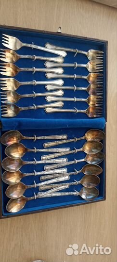 Набор столовых приборов мельхиор