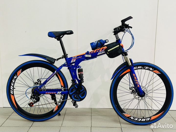 Велосипед складной 26R Green синий