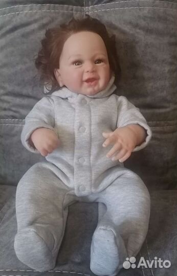 Кукла реборн мальчик 55 см с набором одежды