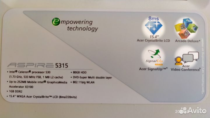 Ноутбук Acer Aspire 5315 051G08Mi