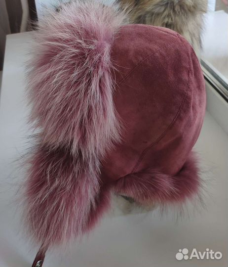 Шапка из меха песца размер 56