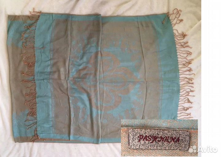 Шарф-палантин женский кашемир шерсть акрил