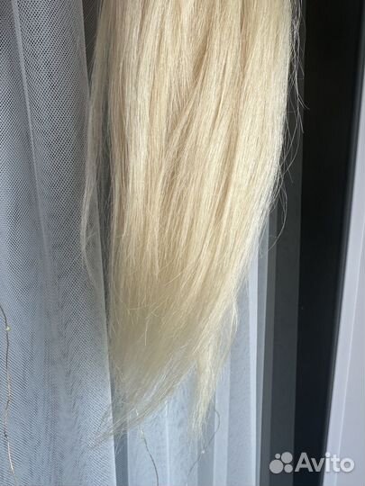 Волосы для наращивания б/у 45см блонд