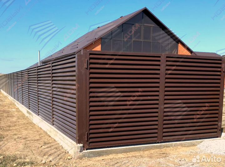 Забор жалюзи из металла