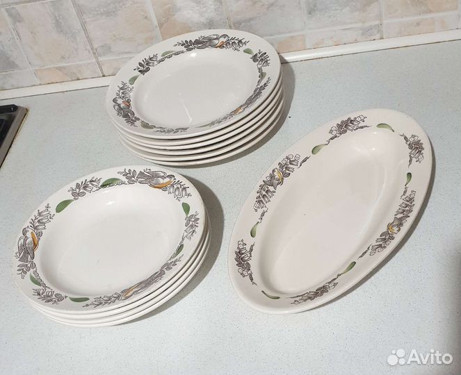 Тарелки фарфор и фаянс разные СССР