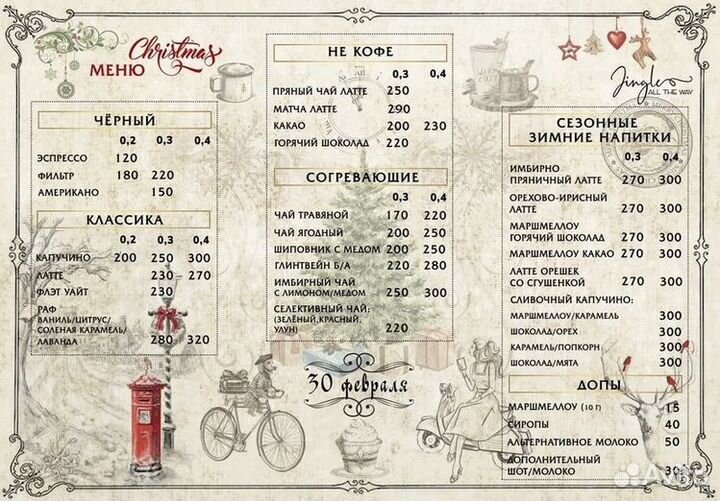 Создать меню. Графический дизайн и вёрстка