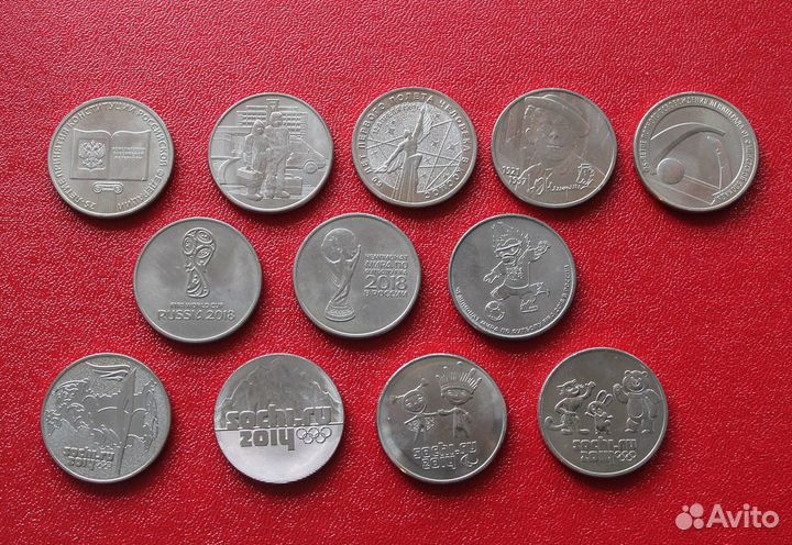Юбилейные монеты России 25руб мульт-мы и др
