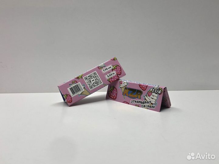 Бумага для самокруток «Клубничное мороженое» 7.7