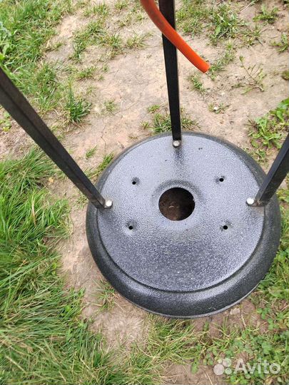 Уличный газовый обогреватель гриб пепельного цвета